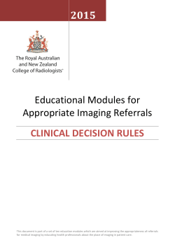 Clinical Decision Rules