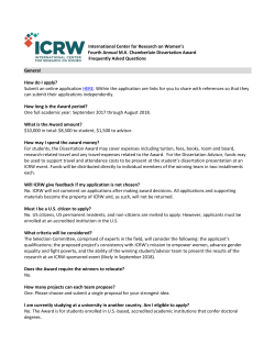 International Center for Research on Women`s Fourth Annual