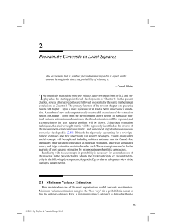 Probability Concepts in Least Squares