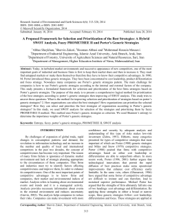 A Proposed Framework for Selection and Prioritization of the Best