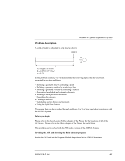 Problem 4: Cylinder subjected to tip load