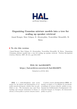 Organizing Gaussian mixture models into a tree for scaling up