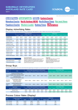suburban newspapers auckland rate card