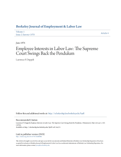 Employee Interests in Labor Law: The Supreme Court Swings Back