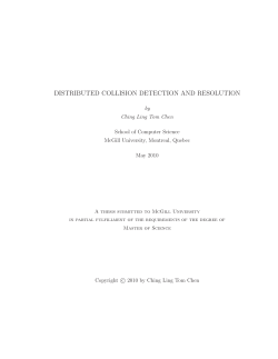 distributed collision detection and resolution