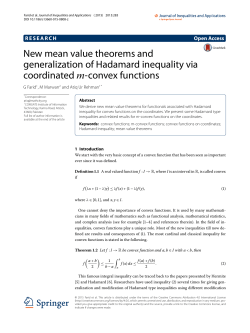 New mean value theorems and generalization of Hadamard