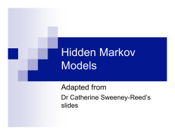 Hidden Markov Models - UT Computer Science