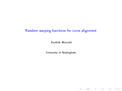 Random warping functions for curve alignment