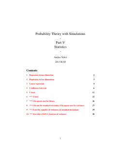 Probability Theory with Simulations - Part-V Statistics -