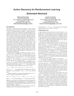 Action Discovery for Reinforcement Learning