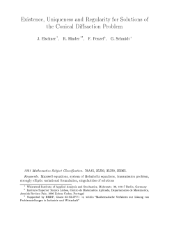 Existence, Uniqueness and Regularity for Solutions of the Conical