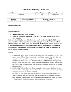 Bobilator Decision Sheet