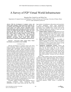 A Survey of P2P Virtual World Infrastructure