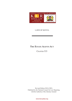 Estate Agents Act Cap 533