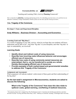 Tragedy of the Commons - Edmonds Community College