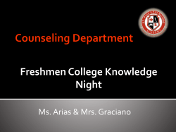 Counseling Department