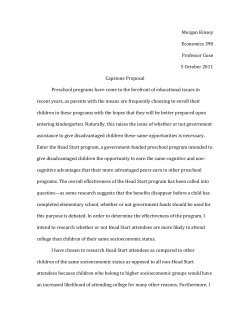 Head Start and College Attendance