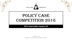 2016 Information Session #2