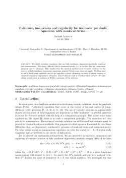 Existence, uniqueness and regularity for nonlinear
