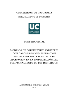 Modelos de coeficientes variables de datos de panel: estimaci&oacute;n