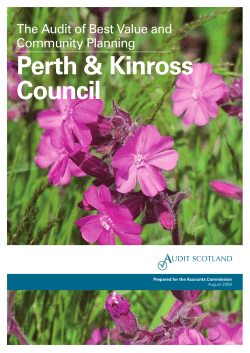 the audit of Best Value and Community Planning