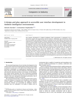 A design-and-play approach to accessible user - FORTH-ICS