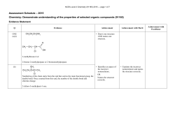 NCEA Level 2 Chemistry (91165) 2015 Assessment Schedule