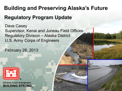 ARR Corps of Engineers - Legislative Briefing 2 28 13