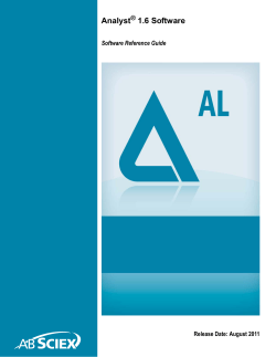 Analyst Software Reference Guide