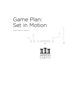 Game Plan: Set in Motion - Investor Relations