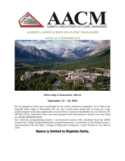 ALBERTA ASSOCIATION OF CLINIC MANAGERS MEMBERS