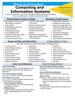 Computing and Information Systems