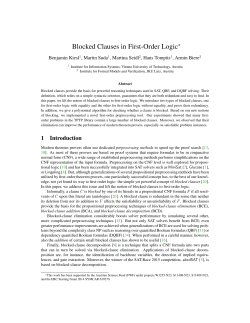 Blocked Clauses in First-Order Logic