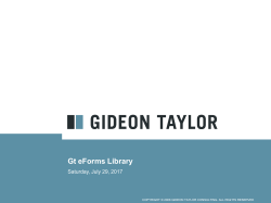 Slide Show Title - Gideon Taylor Consulting