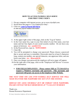 HOW TO ACCESS PAYROLL SELF