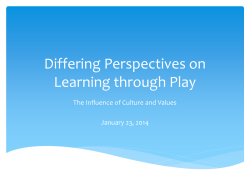 Differing Perspectives on Learning through Play