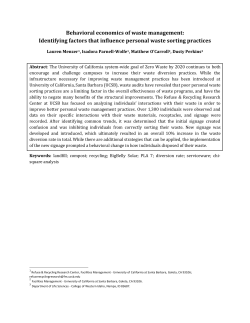 Behavioral economics of waste management