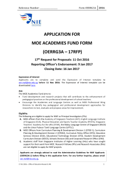APPLICATION FOR MOE ACADEMIES FUND FORM