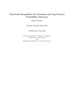 Functional Inequalities for Gaussian and Log