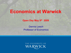 Economics Undergraduate Open Day