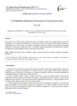 A Probability Model for Occurrences of Large Forest
