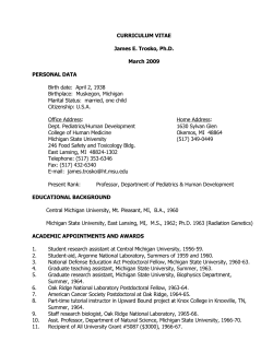 curriculum vitae - Michigan State University