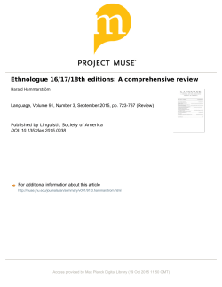 Ethnologue 16/17/18th editions: A comprehensive review