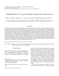 gain scheduling of discrete time-varying systems