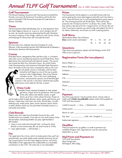 Prizes Golf Shirts Questions Registration Form (for two players