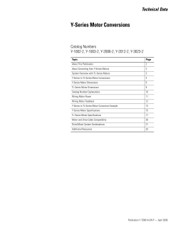 Y-TD001A-EN-P Y-Series Motor Conversions