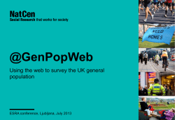 Presentation headline here - European Survey Research Association