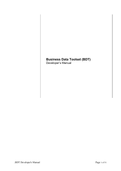 2 Introduction to the BDT
