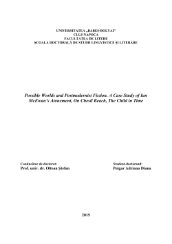Possible Worlds and Postmodernist Fiction. A Case Study of Ian