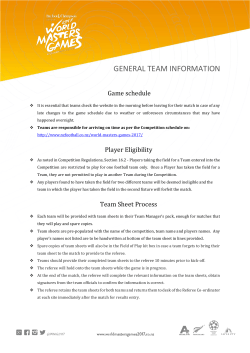 GENERAL TEAM INFORMATION